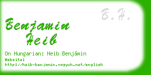 benjamin heib business card